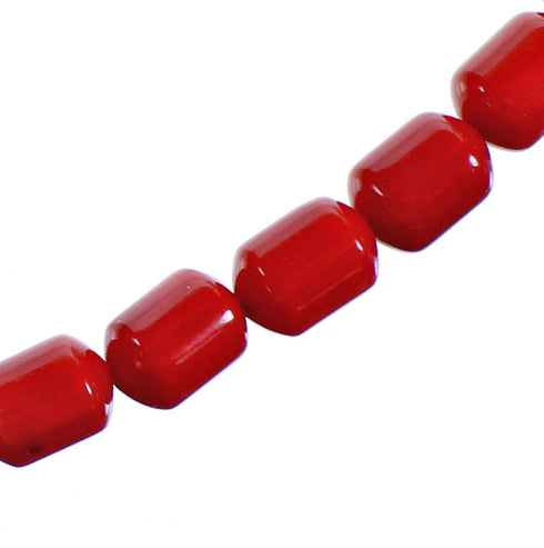 Southwest Coral and Genuine Sterling Silver Bead Necklace DX117348