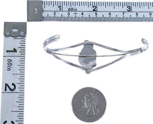 Lapis and Sterling Silver Feather Navajo Cuff Bracelet CB118220