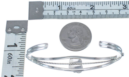 Pink Opal Genuine Sterling Silver Navajo Cuff Bracelet RX119298