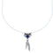 Lapis American Indian Sterling Silver Feather Chain Necklace RX119316