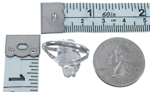 Turquoise Navajo Sterling Silver Leaf Ring Size 5-1/4 BX118972