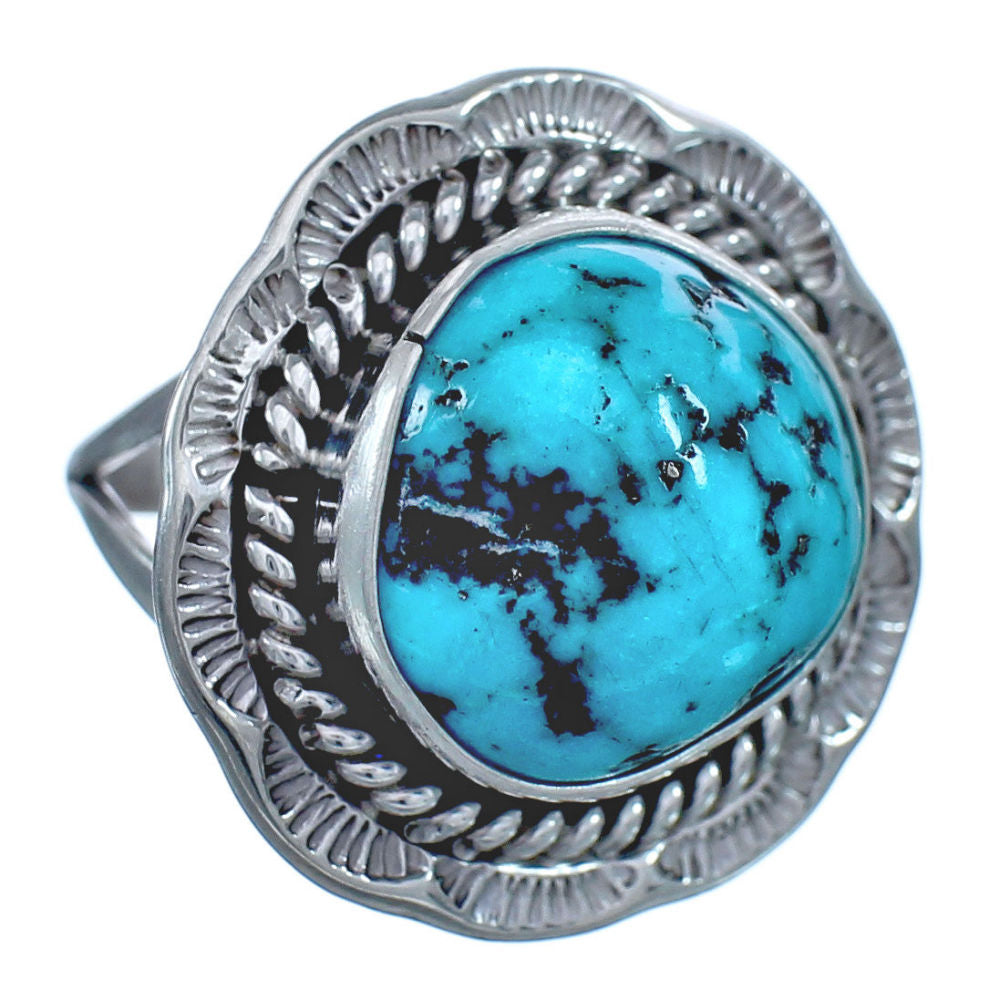 Native American Sterling Silver Turquoise Ring Size 6-3/4 BX118987 ...