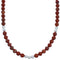 Authentic Sterling Silver Poppy Jasper Southwest Bead Necklace RX119202