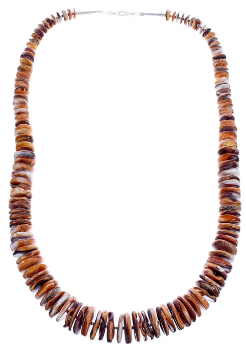 Genuine Sterling Silver Oyster Shell Bead Necklace RX119210