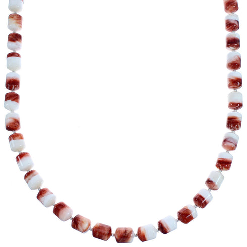 Southwest Sterling Silver Oyster Shell Bead Necklace RX119208