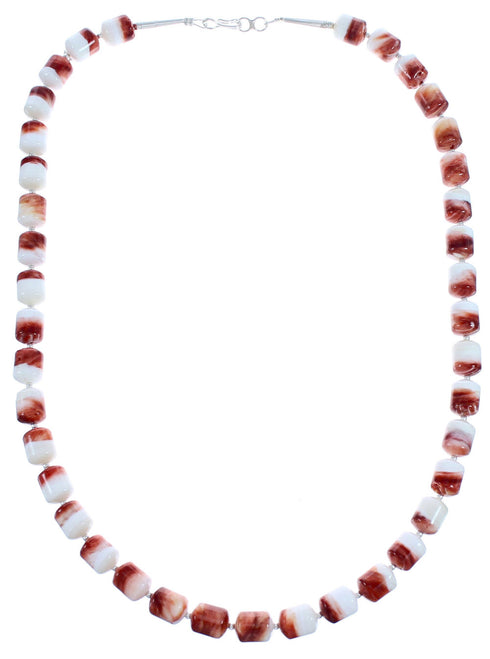 Southwest Sterling Silver Oyster Shell Bead Necklace RX119208