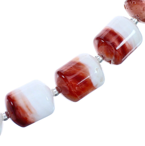 Southwest Sterling Silver Oyster Shell Bead Necklace RX119208