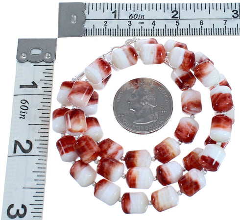 Southwest Sterling Silver Oyster Shell Bead Necklace RX119208