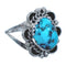 Navajo Turquoise Genuine Sterling Silver Ring Size 7 BX119475