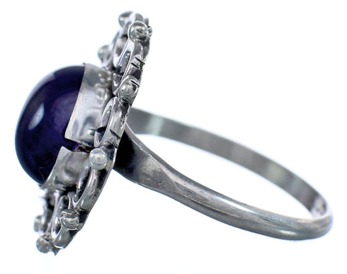 Amethyst Sterling Silver Native American Ring Size 8 BX119484