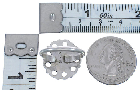 Navajo Onyx Sterling Silver Ring Size 8-3/4 BX119488