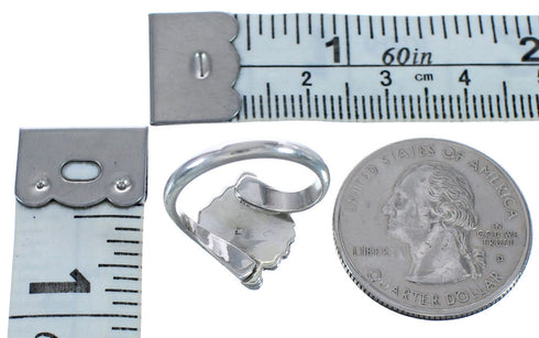 Native American Blue Opal Sterling Silver Ring Size 5-1/2 BX119499