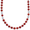Southwestern Authentic Sterling Silver Coral Beaded Necklace BX120702
