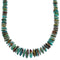 Turquoise Genuine Sterling Silver Wheel Bead Necklace BX119698
