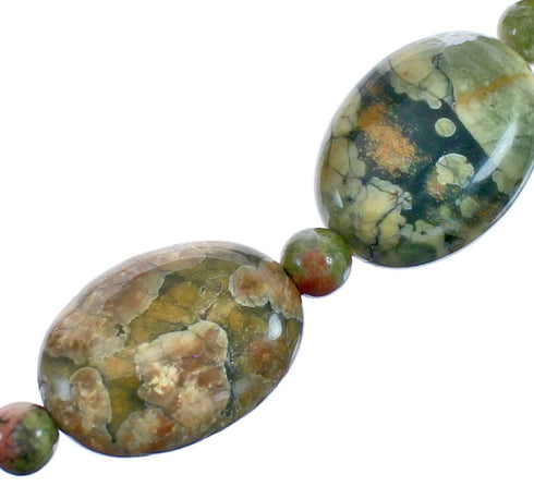 Rhyolite Genuine Sterling Silver Southwest Bead Necklace BX119718