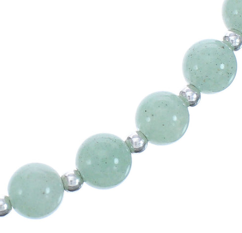 Aventurine Southwest Sterling Silver Bead Necklace BX119833