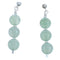 Sterling Silver Green Aventurine Bead Post Dangle Earrings BX120566