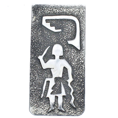 Navajo Kachina Figure Sterling Silver Money Clip BX120431