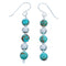 Authentic Southwest Turquoise Sterling Silver Bead Hook Earrings BX120497