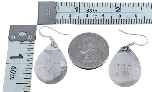 Bear Paw Navajo 12 Karat Gold Filled And Sterling Silver Hook Dangle Earrings BX120141