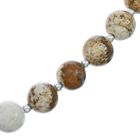 Genuine Sterling Silver Southwestern Picture Rock Bead Necklace BX120618
