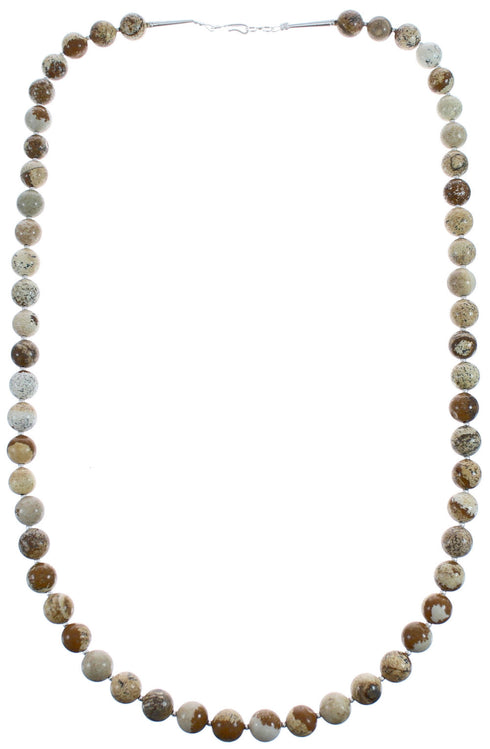 Southwestern Genuine Sterling Silver Bead Picture Rock Necklace BX120622