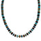 Turquoise Tiger Eye Bead Sterling Silver Necklace BX120634