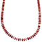 Southwest Sterling Silver Red Oyster Shell Bead Necklace BX120529