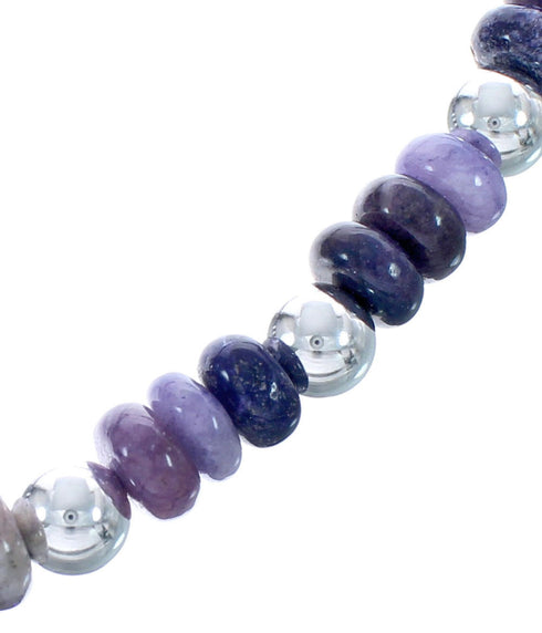 Southwestern Sterling Silver And Charoite Bead Necklace BX120738