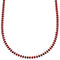 Coral Sterling Silver 20" Bead Necklace KX121073