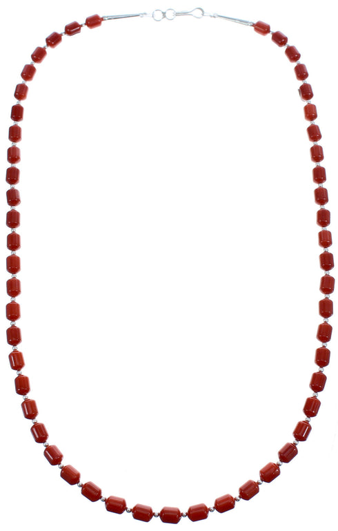 Southwest Coral 20" Bead Necklace KX121069