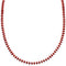 Coral Sterling Silver 18" Bead Necklace KX121072