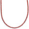 Coral Sterling Silver 24" Bead Necklace KX121074