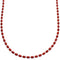 Sterling Silver Coral 24" Bead Necklace KX121070