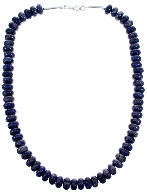 Charoite Sterling Silver 18" Bead Necklace KX121077