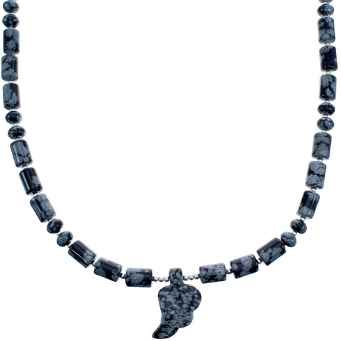 Sterling Silver Agate Leaf Bead Necklace KX120892