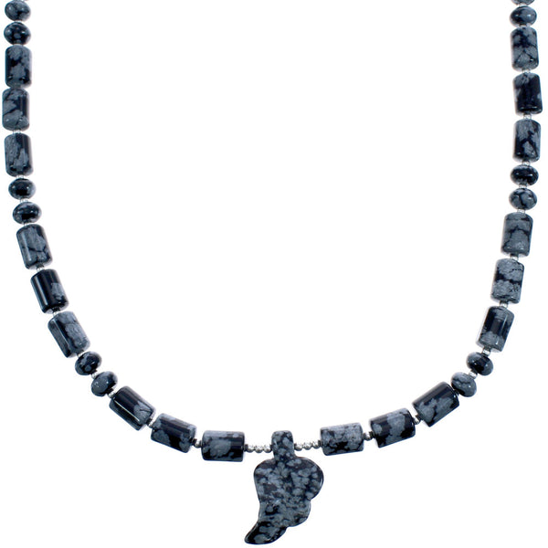 Sterling Silver Agate Leaf Bead Necklace KX120892