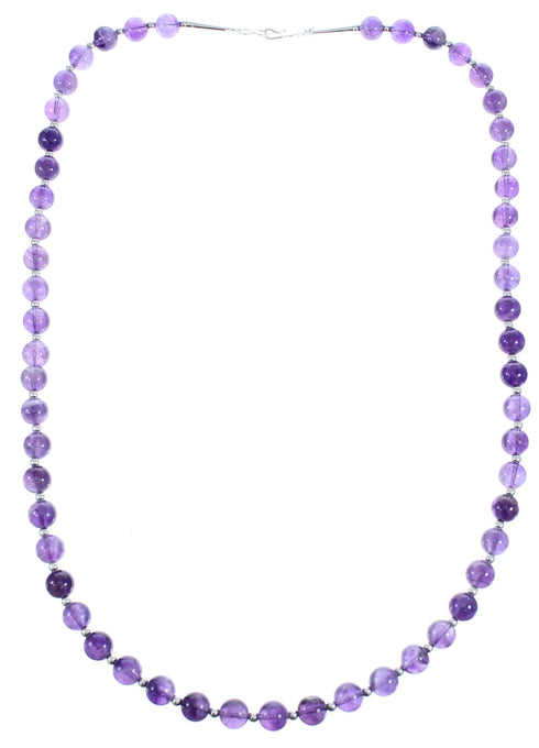Southwest Amethyst Bead Necklace KX121054