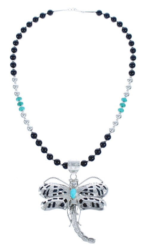 Navajo Sterling Silver Dragonfly Necklace AX121662