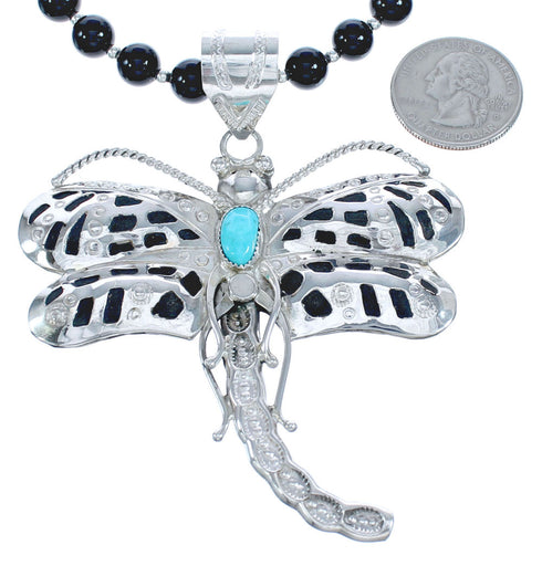 Navajo Sterling Silver Dragonfly Necklace AX121662