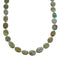 Southwestern Genuine Sterling Silver Green Turquoise Bead Necklace JX151521