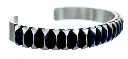 Sterling Silver Navajo Cuff Bracelet KX121328