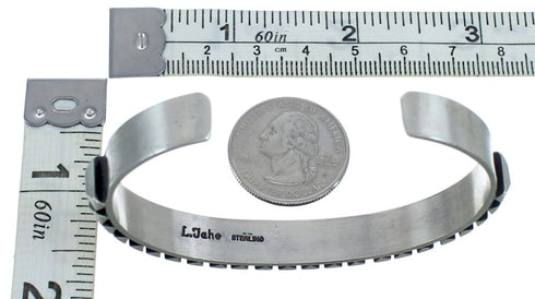 Sterling Silver Navajo Cuff Bracelet KX121328