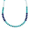 Genuine Sterling Silver Turquoise And Lapis Bead Necklace JX121451