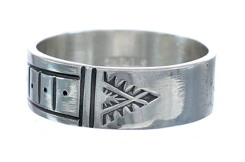 Navajo Authentic Sterling Silver Band Ring Size 11-1/2 AX121412