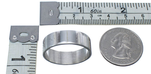 Navajo Authentic Sterling Silver Band Ring Size 11-1/2 AX121412