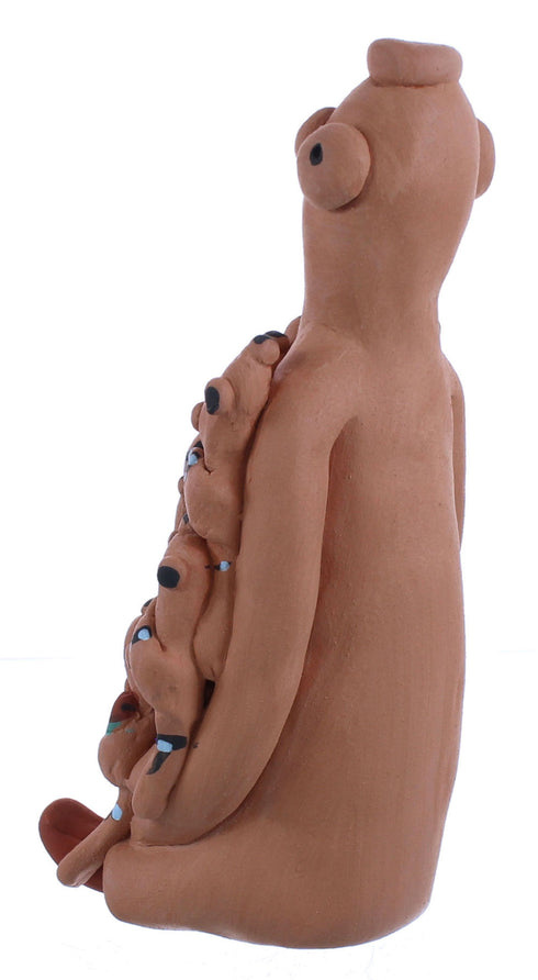 Native American Navajo Hand Crafted Storyteller Pottery By Eva Plummer JX121714