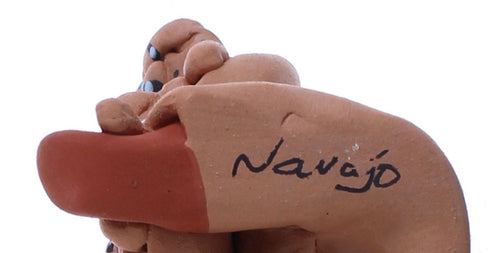 Native American Navajo Hand Crafted Storyteller Pottery By Eva Plummer JX121714