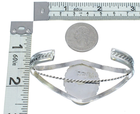 American Indian Sterling Silver And Coral Cuff Bracelet AX121779