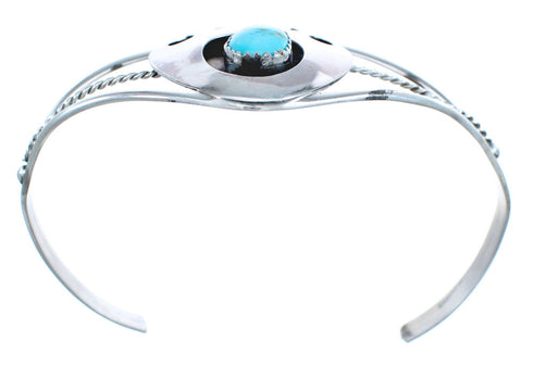 Navajo Turquoise Bear Paw Sterling Silver Bracelet AX121713